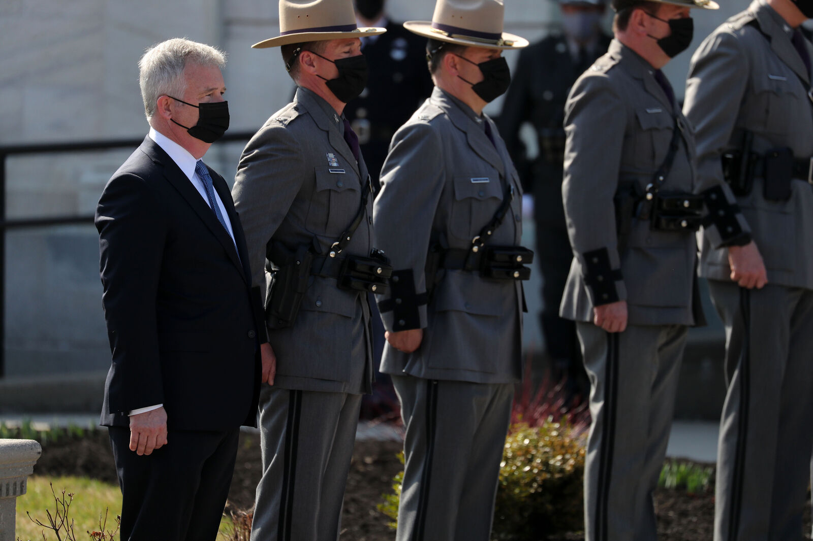 The commissioner pays his respects
